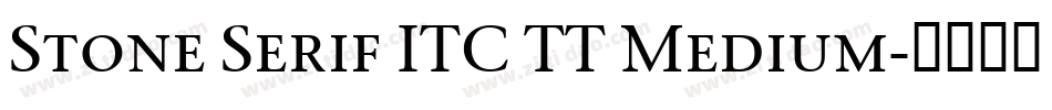 Stone Serif ITC TT Medium字体转换